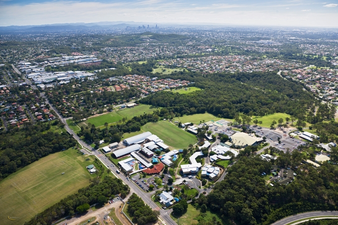 Aerial Photo of Christian Heritage College and Brisbane
